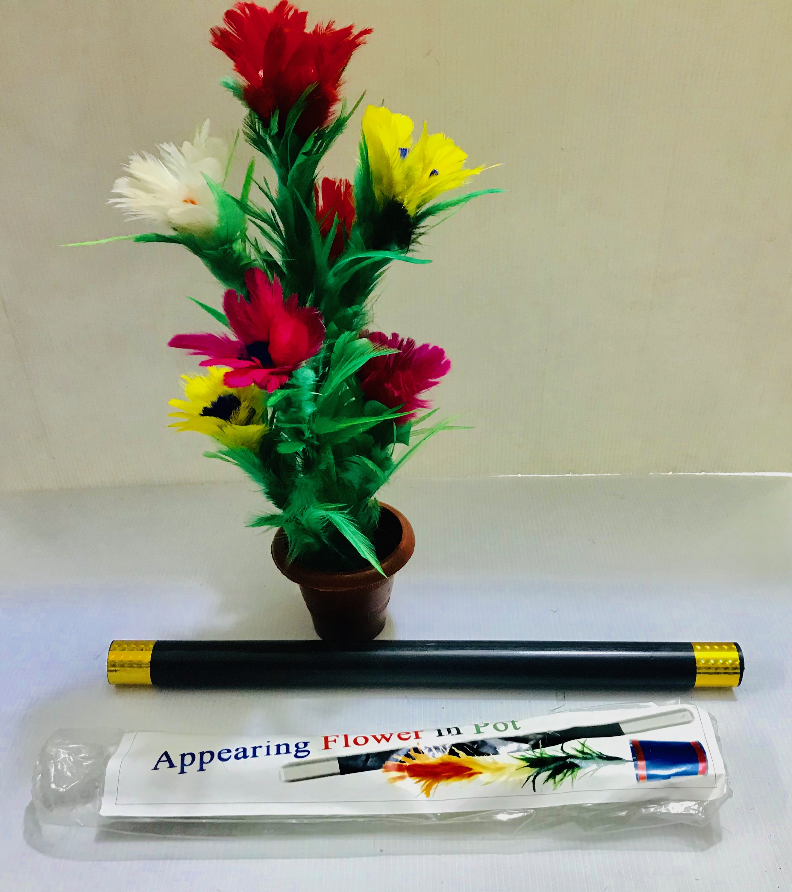 APPEARING FLOWER WAND ON POT MAGIC (DELUX)