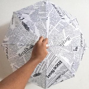 NEWS PAPER PRINT DESIGN UMBRELLA MAGIC (14 INCH) / PAPER PRINT PARASOL MAGIC