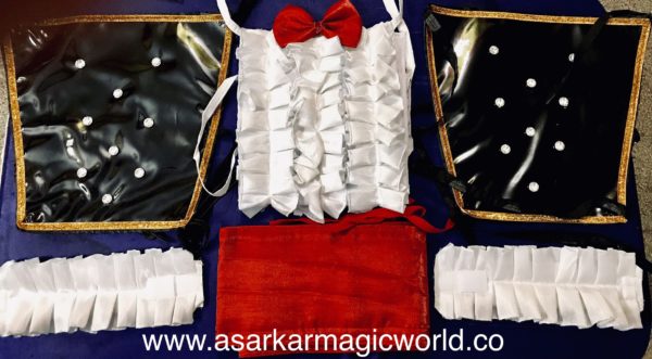 MAGICIAN FRILL DRESS & LEG COVER (SILVER COLOR)