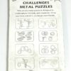 6 Metal Puzzles Set Silver Color - Image 2