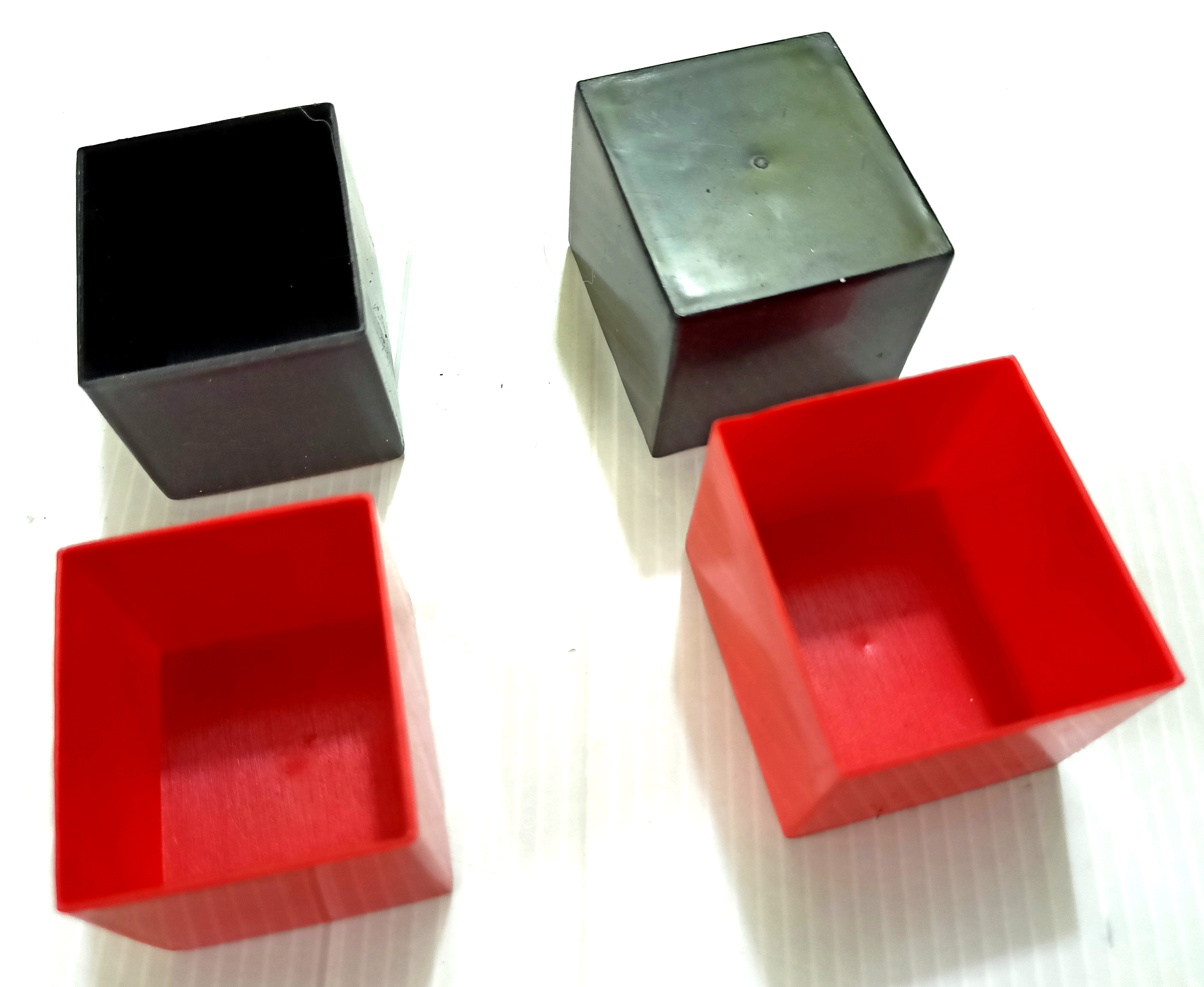 GOZINTA IN & OUT BOXES MAGIC TRICK (SMALL) / RED & BLACK BOX MYSTRY MAGIC
