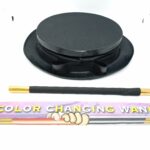 FOLDING TOP MAGICIAN HAT & COLOR CHANGING WAND COMBO / MAGIC HAT & MAGIC STICK SET - Image 2