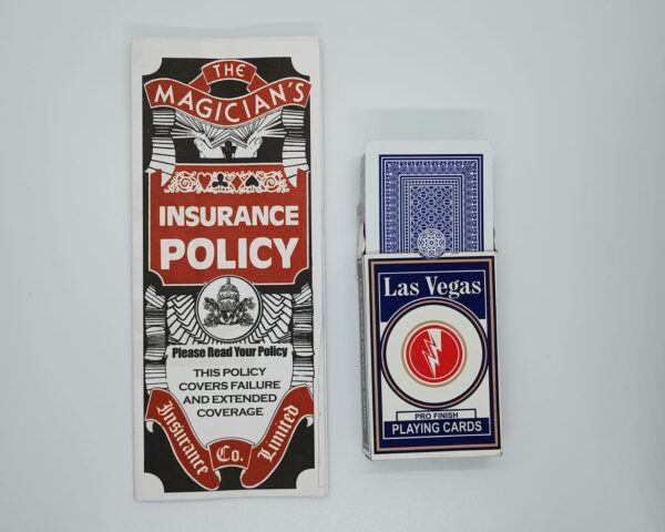 MAGICIAN'S INSURANCE POLICY MENTAL MAGIC TRICK (CARD PACKET INCLUDED)