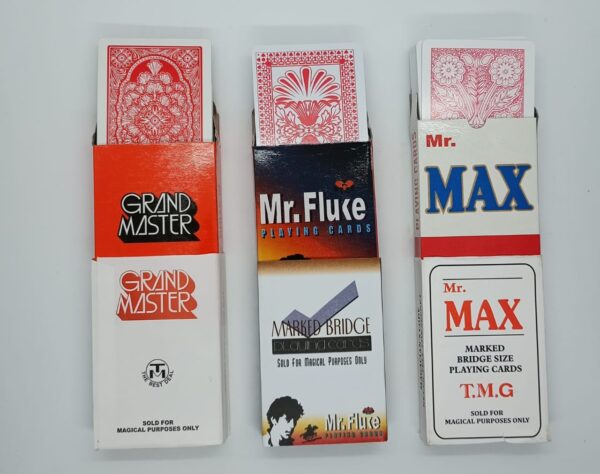MARKED CARD DECK MAGIC (SET OF 3 PACKS) / MR MAX GRAND MASTER MR FLUKE MARK CARDS / TIN PATTI CHEATING CARD DECKS