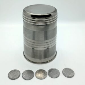 MISER DREAM GLASS MAGIC TRICK / COIN PRODUCTION GLASS MAGIC (STEEL)