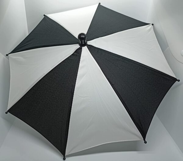 Production Magic Umbrella (12INCH) Black White Combination / Body Loading Umbrella of Magician / AUTOMETIC Open Small Parasol for Production Magic