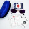 INFRARED CARD SUNGLASS WITH BLUE BICYCLEE CARD MAGIC TRICK / MARK CARD SUNGLASS LENS WITH CARD / SPY CHEATING CARD GOGGLES WITH CARD - Image 4