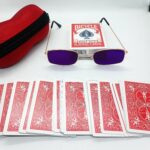INFRARED CARD SUNGLASS WITH RED BICYCLE CARD MAGIC TRICK / MARK CARD SUNGLASS LENS WITH CARD / SPY CHEATING CARD GOGGLES WITH CARD - Image 3