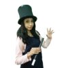 FOLDING RED BLACK MAGIC HAT WITH RISING MAGIC WAND SET / JUMPING MAGIC WAND WITH HAT / MAGICIAN HAT WITH STICK SET - Image 4