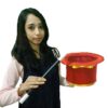 MAGICIAN TOP HAT RED / RED MAGIC HAT / FOLDING MAGICIAN HAT / COLLAPSIBLE MAGIC CAP - Image 3