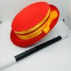RED MAGICIAN HAT & RISING MAGIC WAND SET / MAGIC HAT WITH JUMPING MAGIC WAND SET / FANCY PARTY MAGICIAN RED HAT & STICK - Image 6