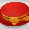 MAGICIAN TOP HAT RED / RED MAGIC HAT / FOLDING MAGICIAN HAT / COLLAPSIBLE MAGIC CAP - Image 4