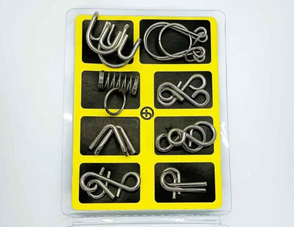 METAL PUZZLE KIT SET PART-1 (SET OF 8) / HORSE SHOE PUZZLE / MW PUZZLE / SPRING & RING PUZZLE