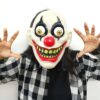 WHITE GHOST MASK WITH SPRING MOVEABLE EYES / HALLOWEEN PARTY GHOST MASK - Image 3
