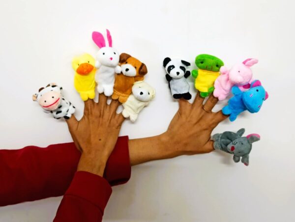FINGER ANIMAL PUPPETS (SET OF 10) / FINGER CARTOONS SET / PRODUCTION SMALL FINGER ANIMALS FOR MAGIC