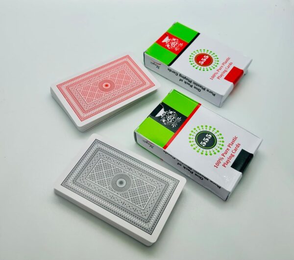 555 Plastic Mark Card Deck Set of 2 (Red & Black) / 555 Marked Playing Card (Plastic)