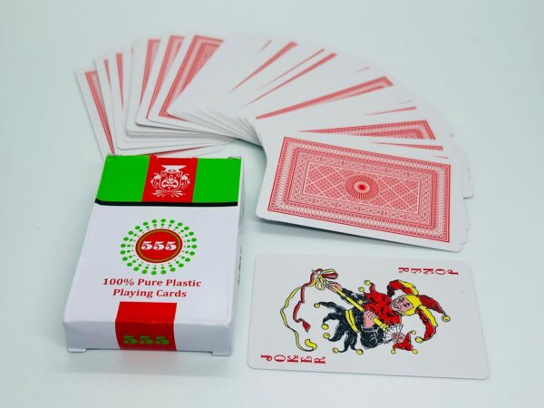 555 Plastic Mark Playing Card Deck (RED) / 555 Marked Playing Card (Plastic)