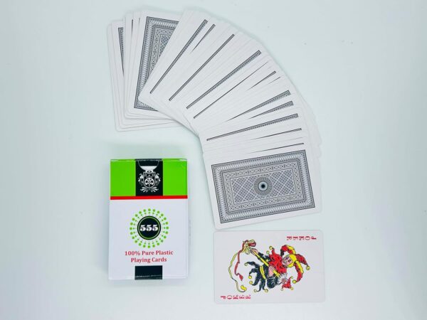 555 Plastic Mark Playing Card Deck (Black)
