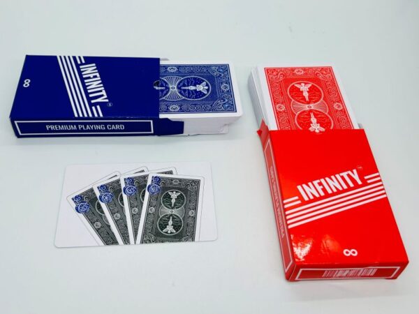 INFINITY MARK MAGIC PLAYING CARD DECK SET OF 2 (RED & BLUE) / INFINITY CHEATING PLAYING MARKED CARD