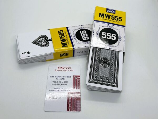 MW555 MARK CARD DECK MAGIC TRICK SET OF 2 PCS (BLACK) / MARKED PLAYING CARD / CERATING 555 PLAYING CARD