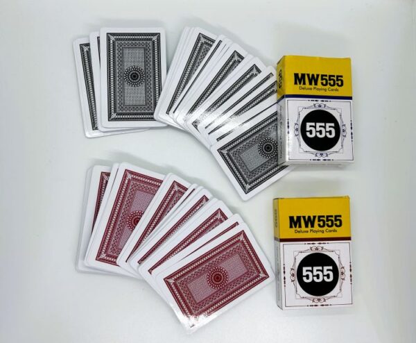 MW555 MARK CARD DECK MAGIC TRICK SET OF 2 PCS (RED & BLACK) / MARKED PLAYING CARD / CERATING 555 PLAYING CARD