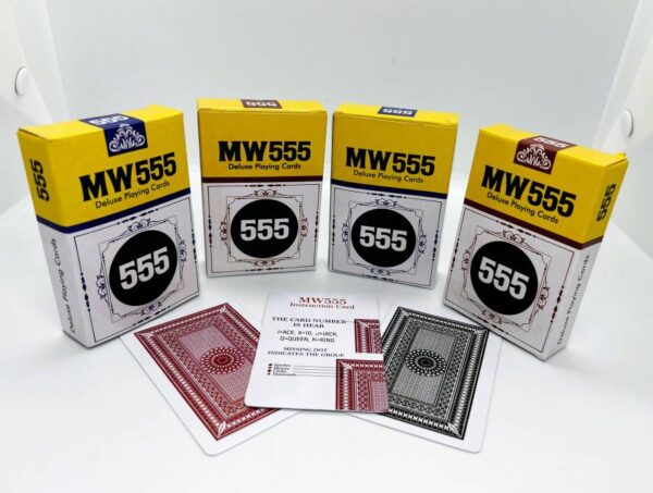 MW555 MARK CARD DECK MAGIC TRICK SET OF 4 PCS (RED & BLACK) / MARKED PLAYING CARD / CERATING 555 PLAYING CARD