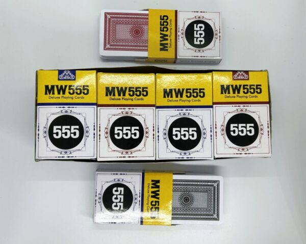 MW555 MARK CARD DECK MAGIC TRICK SET OF 12 PCS (RED & BLACK) / MARKED PLAYING CARD (1 DOZON) / CERATING 555 PLAYING CARD